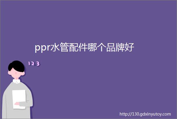 ppr水管配件哪个品牌好